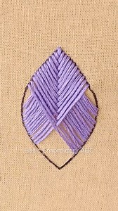 💜🌿Basic leaf hand embroidery how to do fishbone stitch tutorial for beginners#love #fblifestyle #fypシ゚ #basicembroideryabc #embroidery | Basic Embroidery ABC