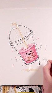23K views · 347 reactions | How to draw bubble tea with alcohol markers. #doodlewithkorp #drawingtutorial | Doodle with Korp | Facebook