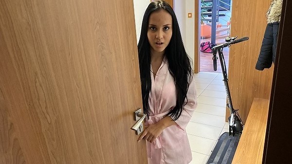 DEBT4k Angry man tears brunettes clothes off and penetrates vagina