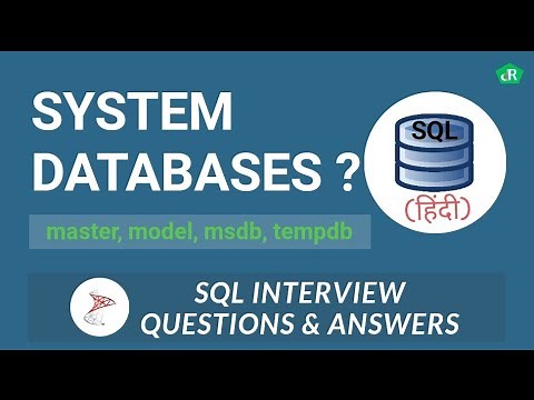 SQL Interview Questions and Answers [Hindi] || System Database in SQL Server || #06