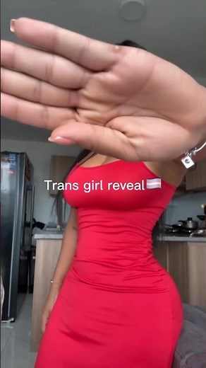 Trans Girl Reveal 🏳️‍⚧️ | Stunning Transformation in Red Dress 💃✨