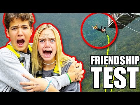 TESTING My Daughters EMOTIONAL BOND of FRIENDSHIP! Jazzy & Shae Bungee Jump!