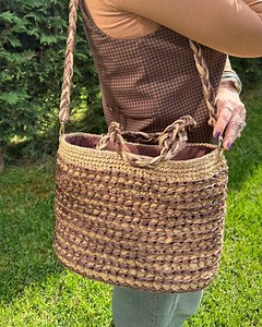 Sac panier en raphia au crochet fait main avec 3 sangles - Etsy France