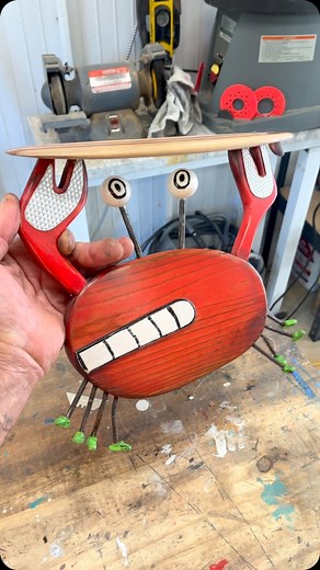 Just a crab wearing lime green crocs looking for some tasty waves. @crocs #beach #ocean #beachart | Crafty b Nostalgic Speed