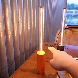 Portable Table Lamp - Rechargeable Cordless Lamp for Indoor Outdoor Warm Touch Small Ambient Night Light for Patio, Dining Bar, Cafes, Camping, Music Mood Lighting Decor(Black)