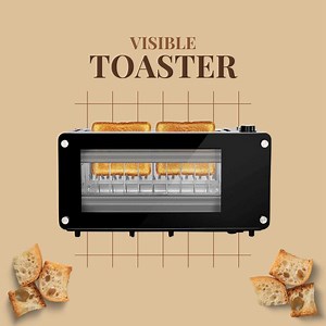 [Hot Item] Innovative Visual Window Design Toaster Easy to Observe The Food Baking