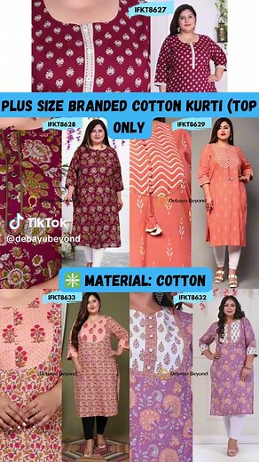 Direct buyers may contact us at 016-669 6918 to purchase. Just share a screenshot and size required. Plus Size Branded Cotton Kurti (Top only) ❇ 100% readystock in Malaysia ❇ Material: Cotton ❇ Size available: 4XL to 8XL ❇ Price: RM56 [free postage (Peninsular Malaysia) for direct customers for this item) Also available at Debayu Beyond's lazada store (different price applies for marketplace purchases). #debayubeyond #jaipurikurti #kurtimalaysia #plussizekurti #plussizemalaysia #cottonkurti | De