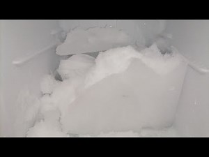 defrosted freezer frost/huge ice slabs😱😱 mostly satisfying😋