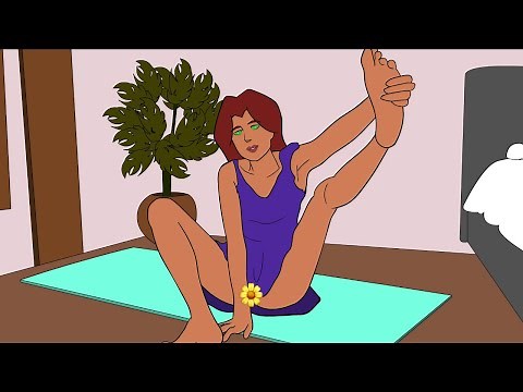 Stretching Legs Starfire l Yoga dress challenge