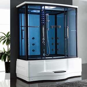 [Hot Item] New Jetted Tub Combo Steam Shower Steam Showers Shower Cabin with TV 2 Person Steam Shower Bathtub Cabin
