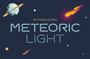 Meteoric Light Font, a Sans Serif Font by Nuno Dias