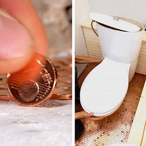 3.9M views · 4.3K reactions | Amazing resin penny floor. bathroom repair ideas 滋 | 5-Minute Crafts Men | Facebook