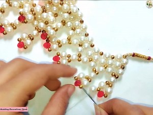 How to Make Pearl Necklace for Beginners Tutorial | Wedding Decoration Ideas