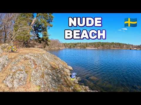 NUDE Beach at The End of March 🇸🇪