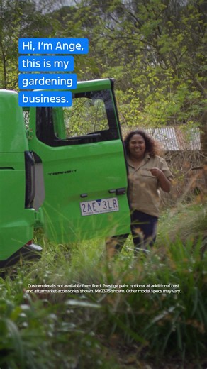 9.2K views | Enough space to fit you amd your gardening business. Ford Transit Custom. Designed for you. Custom decals not available from Ford. Prestige paint optional at additional cost and aftermarket accessories shown on Trend LWB. MY23.75 shown. Other model specs may vary. | Ford | Facebook