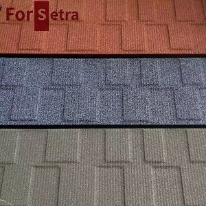 [Hot Item] China Roofing Material Manufacturer Price Aluzinc Steel Roofing Sheet Shingle Stone Coated Metal Roof Tiles