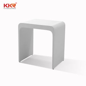 [Hot Item] Modern Acrylic Stone White Bathroom Shower Stool