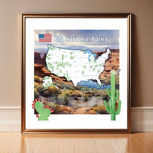 USA National Park Maps Poster (digital Download) - Etsy