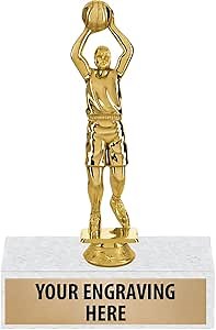 Basketball Trophies, Male Free Throw Basketball Trophy Award