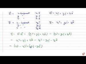 Subtraction of vectors in terms of its components