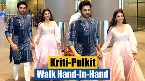 36K views · 1.2K reactions | Newlyweds Pulkit Samrat & Kriti Kharbanda Walk Hand-In-Hand At Airport As They Arrive In Mumbai! #PulkitSamrat #kritikharbanda #movietalkies #bollywood | Movie Talkies | Facebook