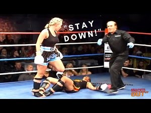 Stacked Female Fighter Stacey Barnes Knockout!