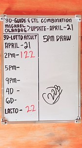 3.5K views · 73 reactions | 5pm draw april 21. 2024 swertres and lasto tipster...paki view nalang sa ating full guide...all combination prediction analise only desclaimer lng.... | Michael Olandag | Facebook