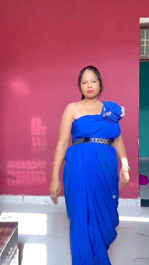 How to drape saree like a dress #sareefashion #sareestyle #sareedraping #saree #reels | Renu Koli