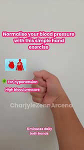 296K views · 2.1K reactions | Normalised your blood pressure with this simple hand exercise #tips #healthtips #fblifestyle | Charjyle Zenn Arcena | Facebook