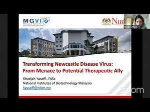 COMSTECH Webinar; Transforming Newcastle Disease Virus: From Menace to Potential Therapeutic Ally