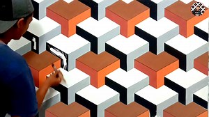 Tutorial 3d Wall Painting cara sangat mudah cat tembok | Hobby Paint