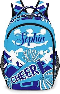 Amazon.com | Anneunique Personalized Name Cheerleaders Backpack Custom Multifunctional Waterproof Laptop Bag for Travel Gift Cheer Pom Blue Navy | Casual Daypacks