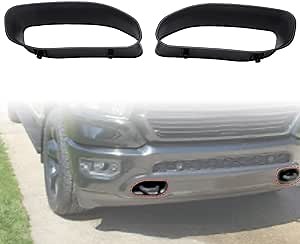 2PCS Front Tow Hooks Bezel Kit Cover Fit for 2019 Dodge Ram 1500 DT 2020 Ram 1500 Laramie