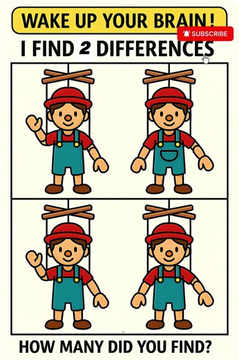 🪆 Find 3 Differences | Wooden Puppet