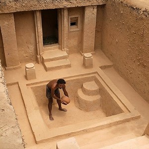 Nothing cooler than your own underground house and swimming pool! | Creative Bee