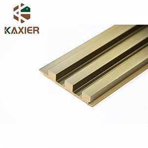 [Hot Item] Resistance TV Grille Background Home Decor WPC PVC Wood Plastic Composite WPC Wall Boards Fluted Panel Wall Grille Panel