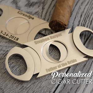 Personalized Cigar Cutter Double Guillotine Blade - Engraved Custom Cigar Cutter, Groomsmen Gift, Bachelor Party Favor, Cigars, Stainless - Etsy