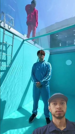 👀💦 Secret Pool Illusion | It's fake #pool #swimming