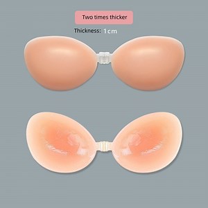 [Hot Item] 1.8cm Thick Backless Invisible Bra Sticky Lifting Strapless Adhesive Silicone Bra