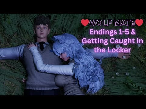 Wolf Mate | An Adorable Wolf Girl Runs After You | Endings 1-5 & Getting Caught in the Locker