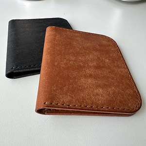 Handmade Veg Tan Leather Bi-fold Wallet, Slim Card Holder - Etsy