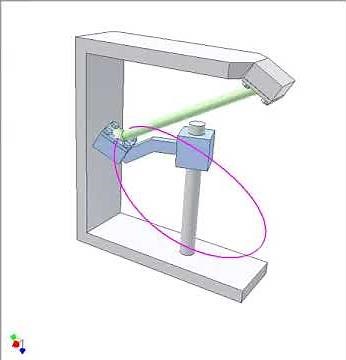 Spatial mechanism of two links
