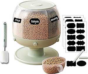 22 lb Rice Dispenser Countertop - Grain Dispenser - Lentil Dispenser - Rice Holder - Food Dispenser - Rice Container - Grain Storage Container - Rice Storage