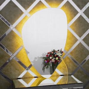 [Hot Item] Bathroom Lighting Mirror Wall Mounted Oval Frameless LED Lighted Mirror with Touch Sensor