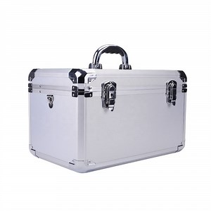 Customized Aluminum Silver Hard Case CD Storage Organizer Hard Case