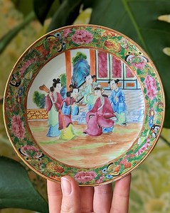 Antique Rose Medallion Plate | 19th Century Famille Rose Porcelain | Chinese Export Shallow Bowl - Etsy