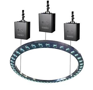 [Hot Item] Rigeba Kinetic Ring Light DMX Winch Stage Kinetic LED Lifting Beam LED Circle Ring for Nightclub Party Disco