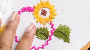 9.9K views · 111 reactions | Bordado Sun flower pattern design hand embroidery tutorial #embroidery #handembroidery #flowers #stitch #design #tutorial | Marium Hand Embroidery | Facebook
