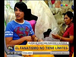 Un filipino se operó para parecerse a Superman - Telefe Noticias