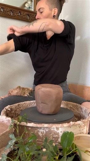 yes! 30 minutes later, largest titty jar (working title?) yet <3 <3 . . . #art #artistsoninstagram #lgbtqartist #clay #ceramics #pottery #wheelthrown #processvideo #clayartist #lgbtq🌈 #fineart #handthrown #smallbusiness #queerownedbusiness #smallstudio #studioday #jar #pottersofinstagram #studiopheebs | Cassisiss